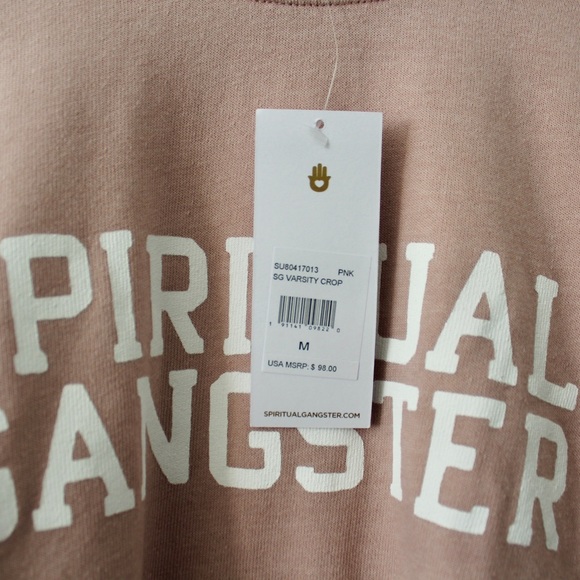 NWT Spiritual Gangster Varsity Cropped Sweatshirt - Picture 7 of 7